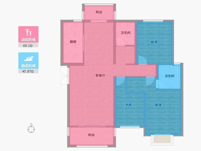 江西省-景德镇市-润华·锦绣天成-100.29-户型库-动静分区