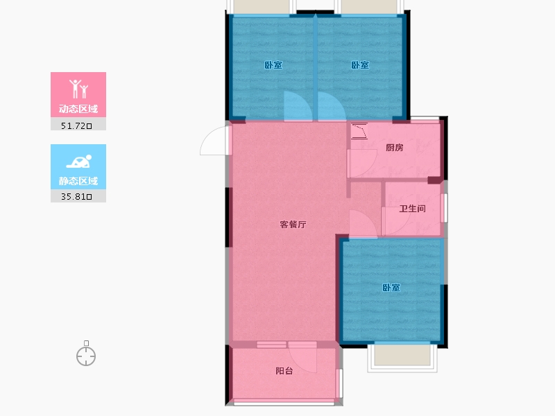 湖北省-武汉市-紫菱东岸-79.01-户型库-动静分区