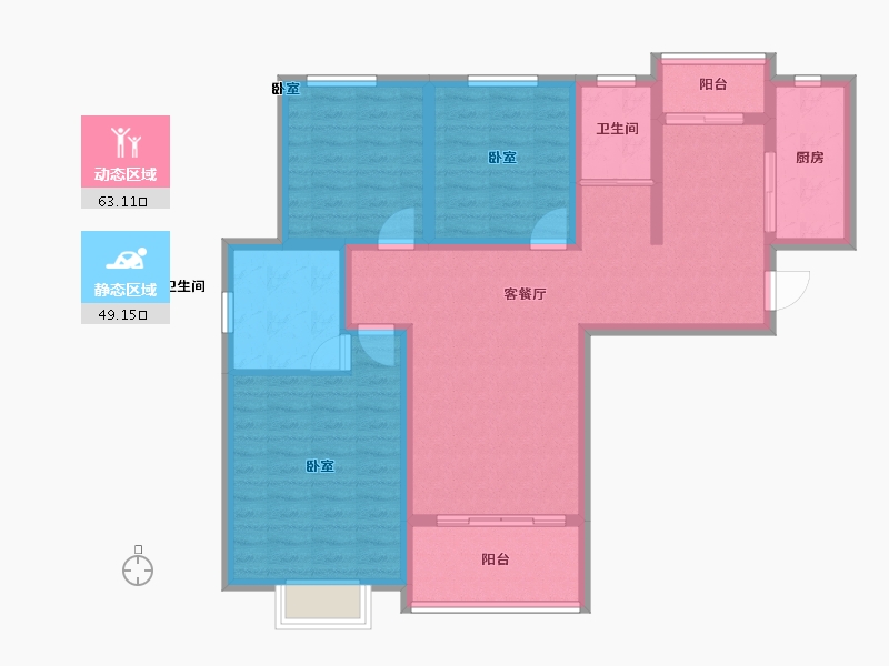 河南省-开封市-豪门卡帝亚-100.00-户型库-动静分区