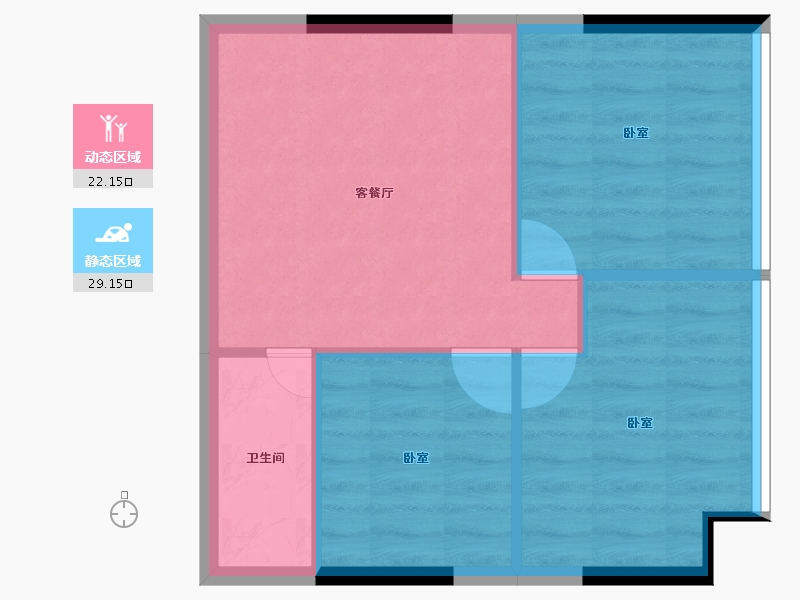 湖北省-宜昌市-F21青年天地-46.25-户型库-动静分区