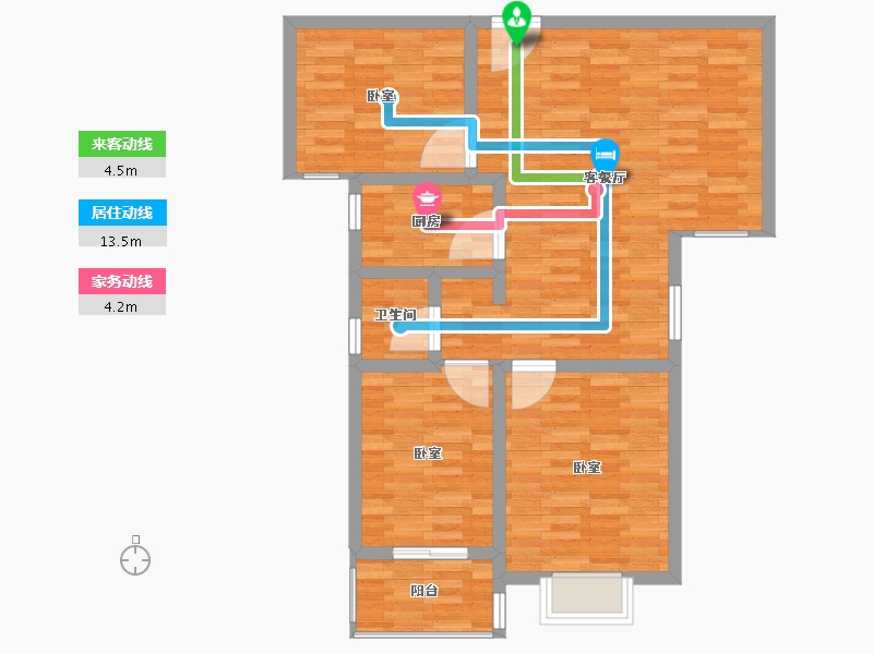 河南省-开封市-豪门卡帝亚-84.00-户型库-动静线