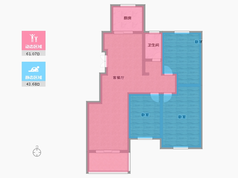 河南省-开封市-宝业龙湖御城-93.00-户型库-动静分区