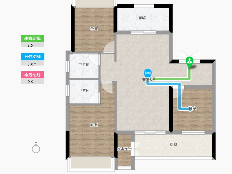 湖北省-十堰市-中瑞领航城二期-87.82-户型库-动静线