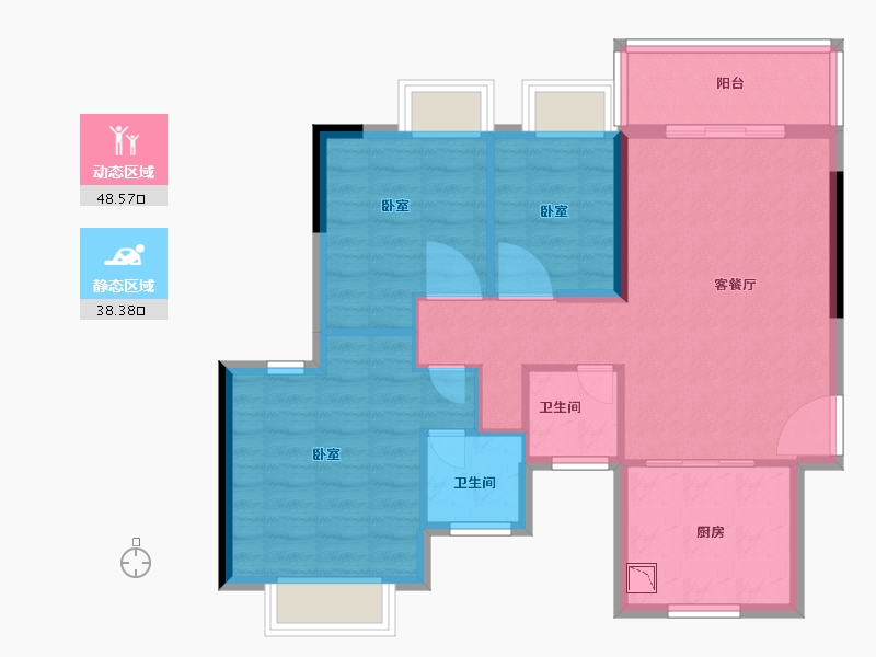 广东省-佛山市-恒大御湖郡-78.00-户型库-动静分区