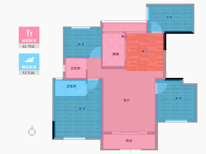 河南省-信阳市-如意城左岸公园（五区）-104.01-户型库-动静分区