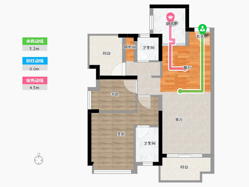 广东省-惠州市-新城香悦澜山-75.54-户型库-动静线