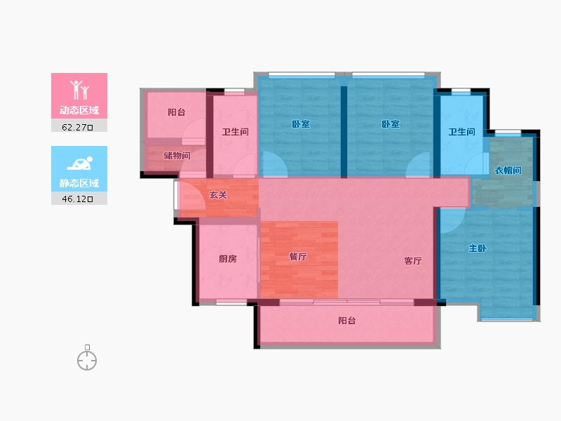 广东省-惠州市-新城香悦澜山-97.30-户型库-动静分区