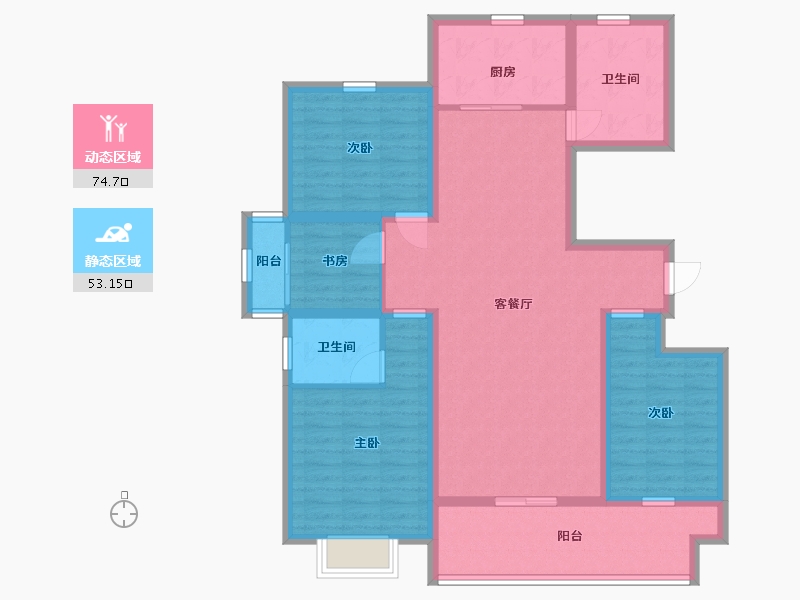 山东省-临沂市-史丹利十里江湾-114.00-户型库-动静分区