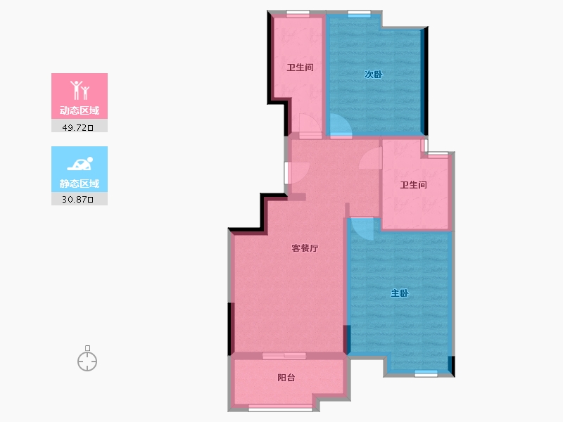 山东省-临沂市-沂河一英里-71.53-户型库-动静分区