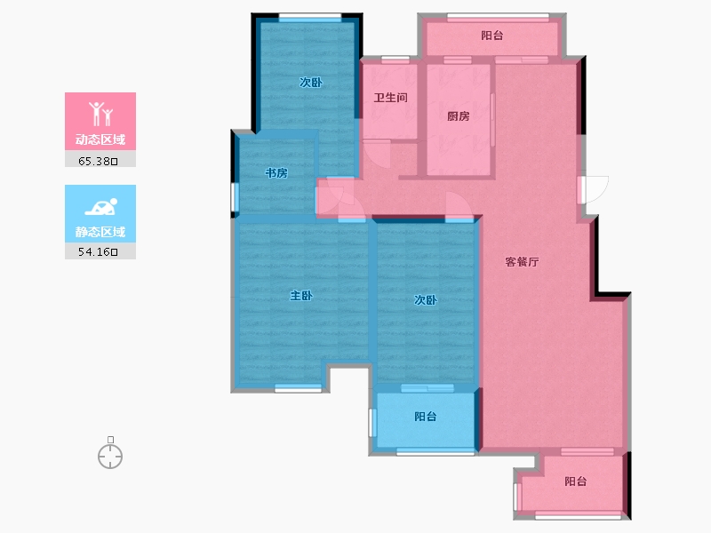 山东省-临沂市-沂河一英里-105.67-户型库-动静分区