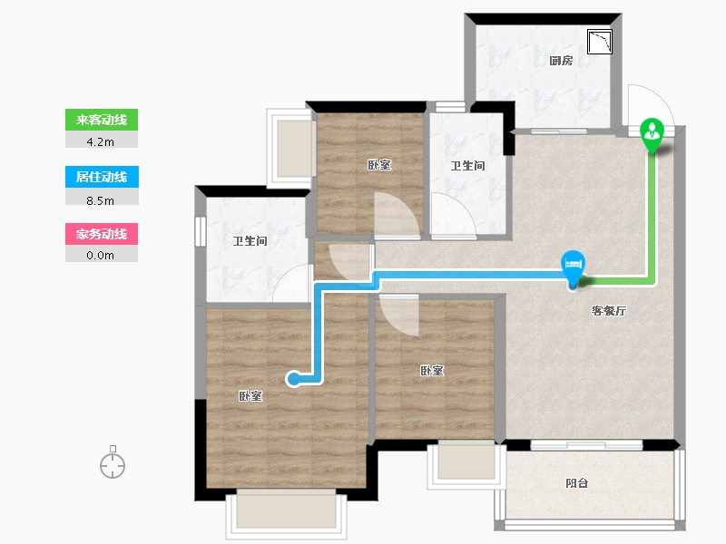 广东省-佛山市-恒大御湖郡-78.00-户型库-动静线