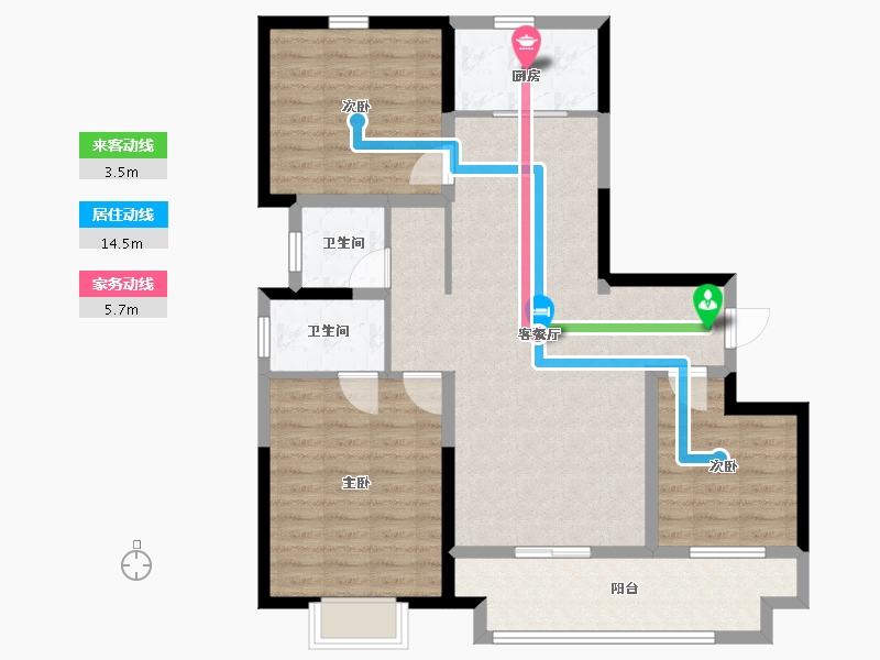 山东省-临沂市-城投·华皓城-100.00-户型库-动静线