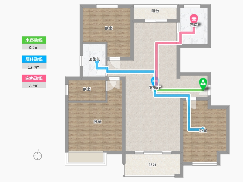 河南省-许昌市-建业北海森林半岛-109.07-户型库-动静线