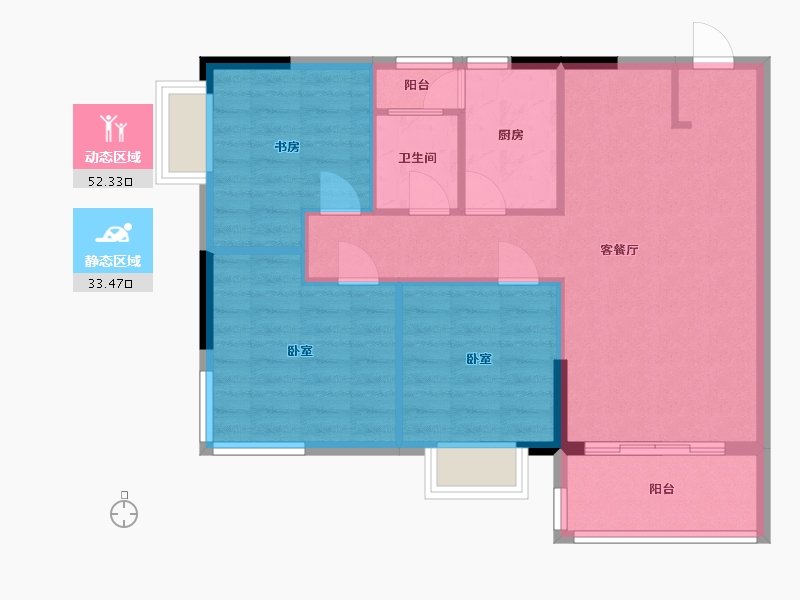 广东省-广州市-青春-77.56-户型库-动静分区