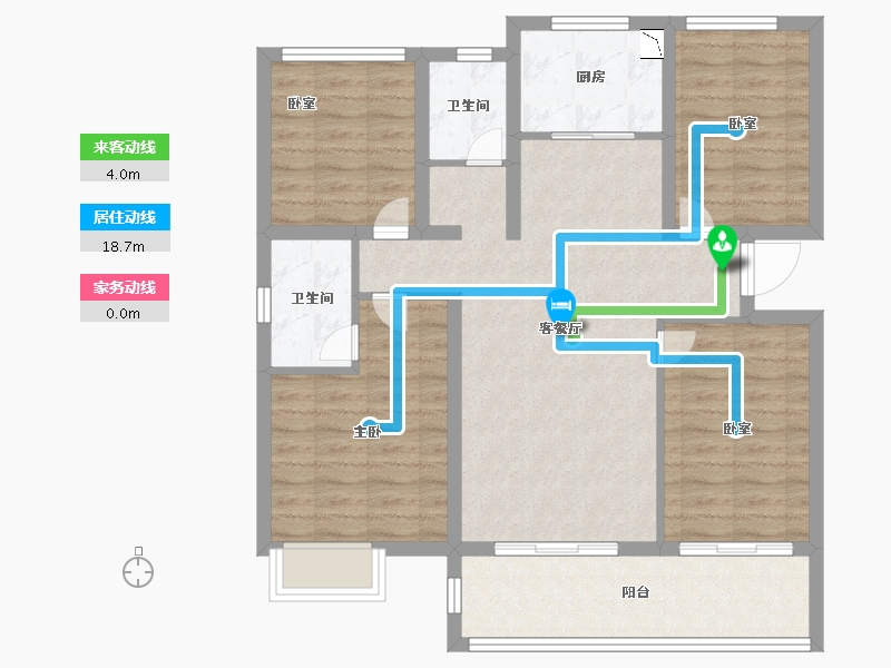 福建省-厦门市-保利住宅第5湾-93.99-户型库-动静线