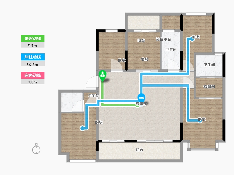 河南省-许昌市-东湖天墅-163.00-户型库-动静线