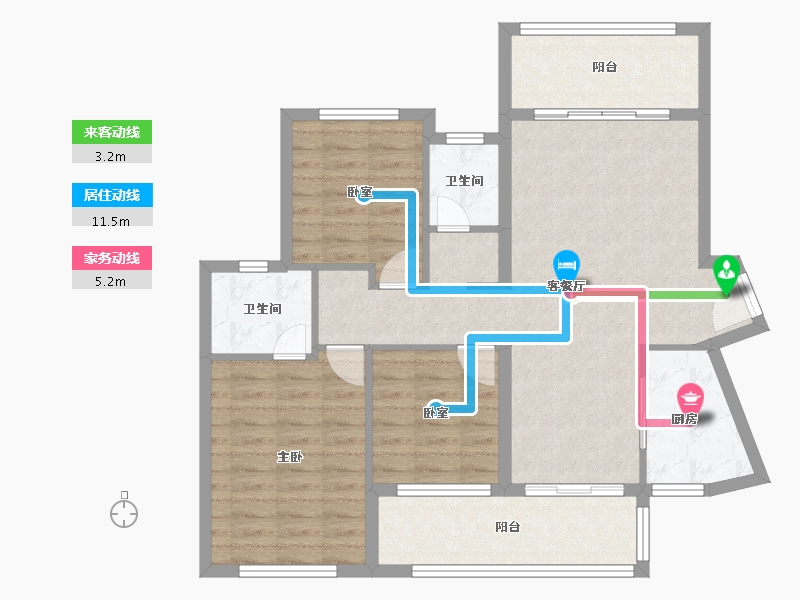 广西壮族自治区-贺州市-绿城·上海公馆-93.01-户型库-动静线