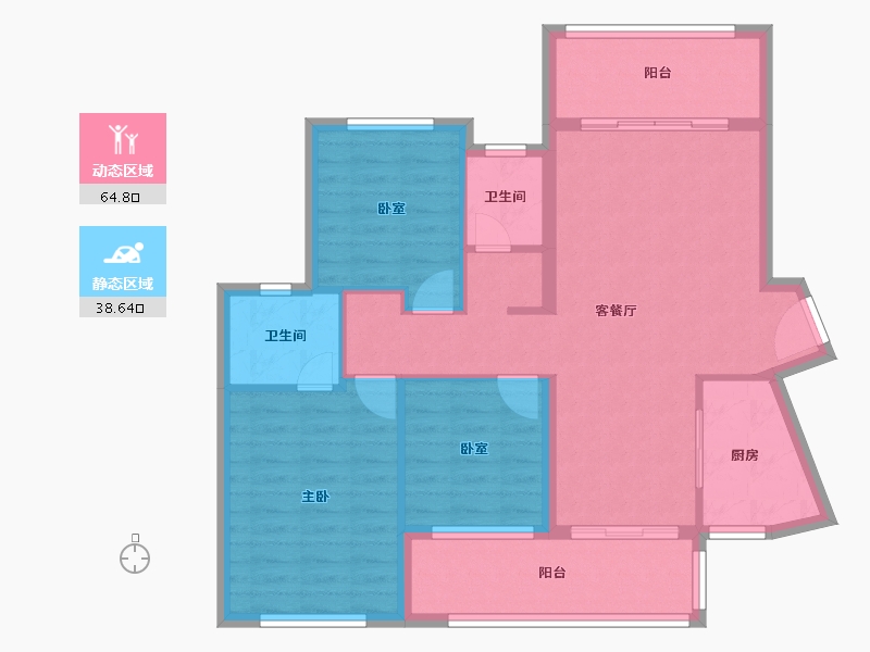 广西壮族自治区-贺州市-绿城·上海公馆-93.01-户型库-动静分区