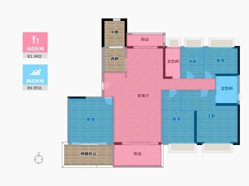 广东省-惠州市-碧桂园珑川府-179.88-户型库-动静分区