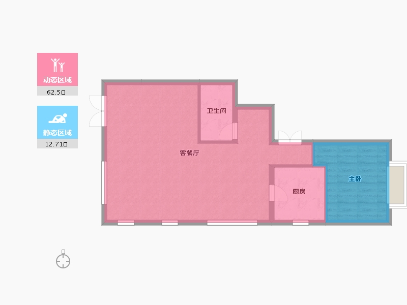 福建省-厦门市-首开龙湖春江彼岸-69.05-户型库-动静分区