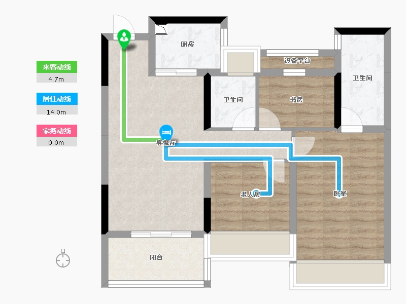 湖北省-十堰市-大家十里桃源-71.64-户型库-动静线