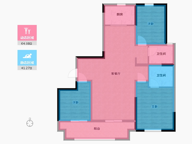 山东省-临沂市-城投·华皓城-94.00-户型库-动静分区