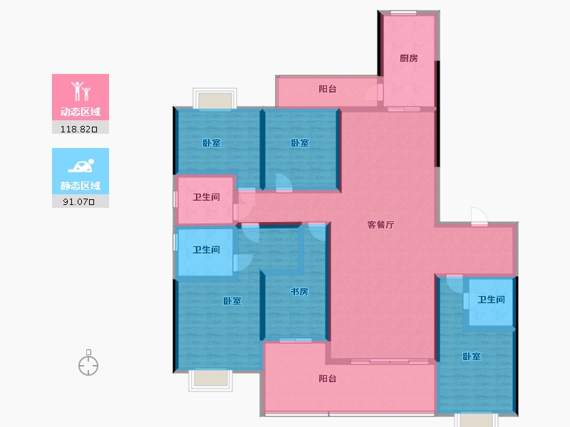 湖南省-株洲市-华晨神农湾-188.12-户型库-动静分区