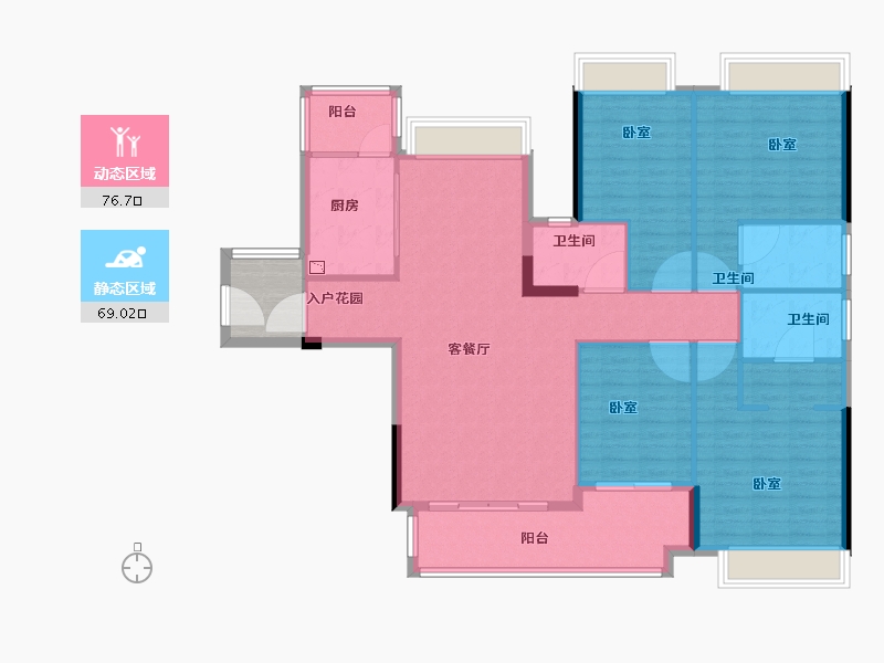 广东省-广州市-保利罗兰国际-137.00-户型库-动静分区