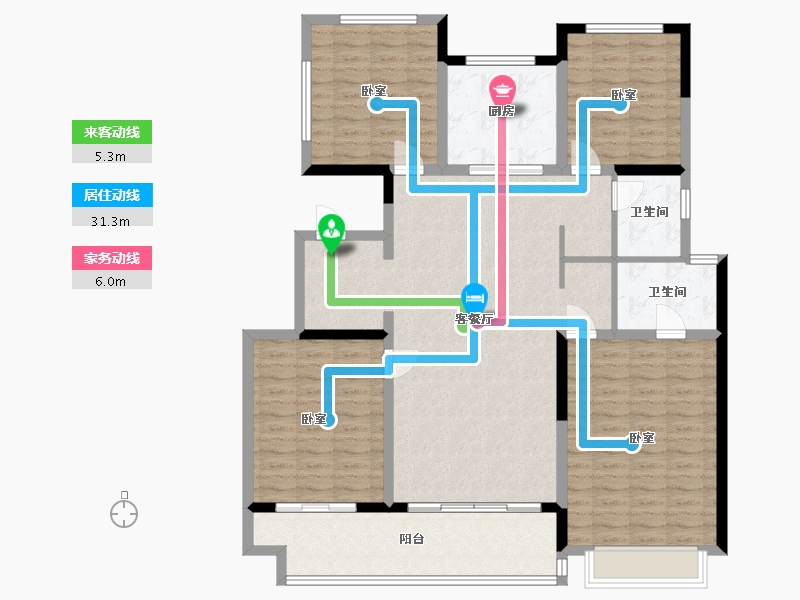 河南省-许昌市-东湖天墅-137.00-户型库-动静线