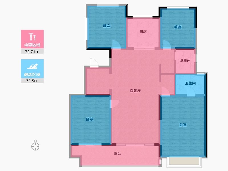 河南省-许昌市-东湖天墅-137.00-户型库-动静分区