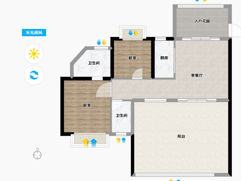 广东省-汕头市-海湾一城-104.02-户型库-采光通风