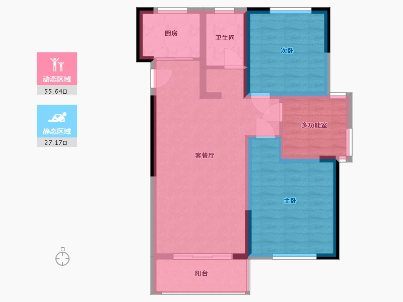 安徽省-蚌埠市-百大鼎元学府-73.80-户型库-动静分区