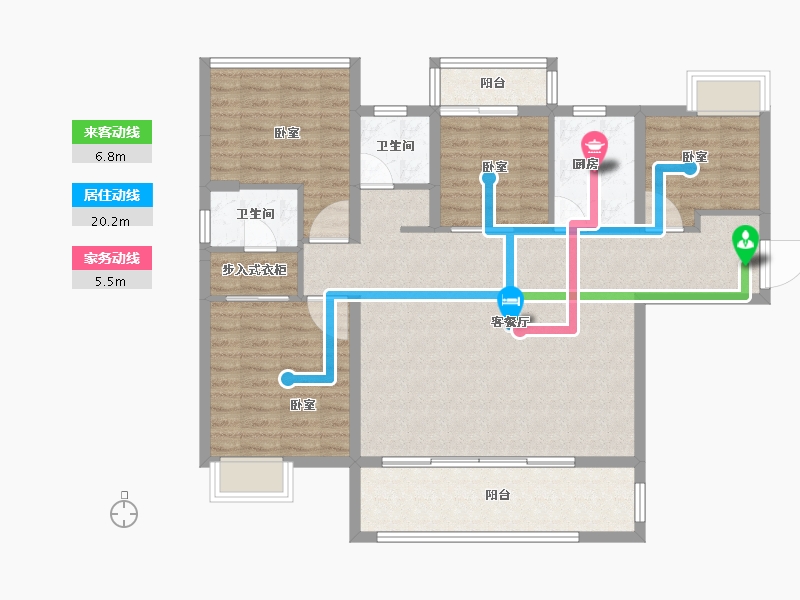 湖北省-宜昌市-北大资源颐和雅郡-108.95-户型库-动静线