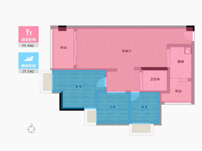 广东省-惠州市-日盛天钻-70.61-户型库-动静分区