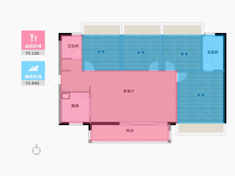 广东省-广州市-南沙时代香海彼岸-97.00-户型库-动静分区