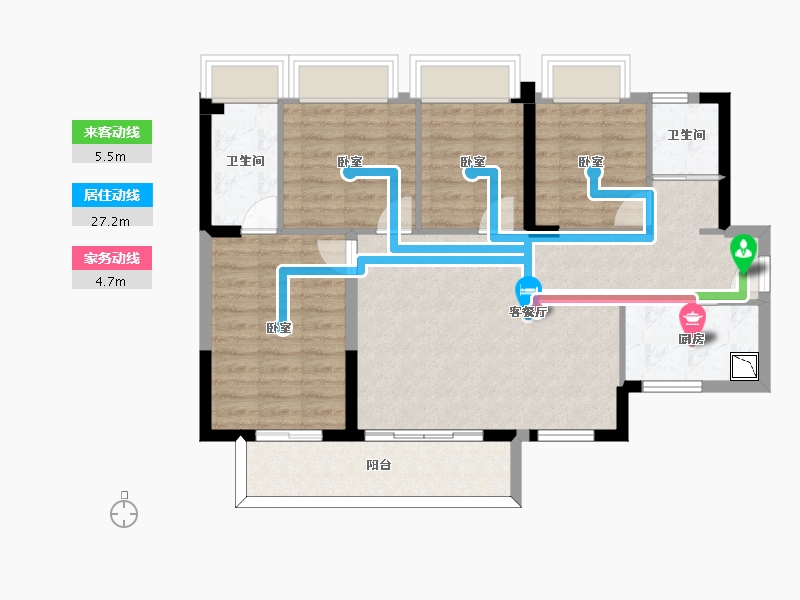 广东省-肇庆市-碧桂园龙熹山-88.97-户型库-动静线