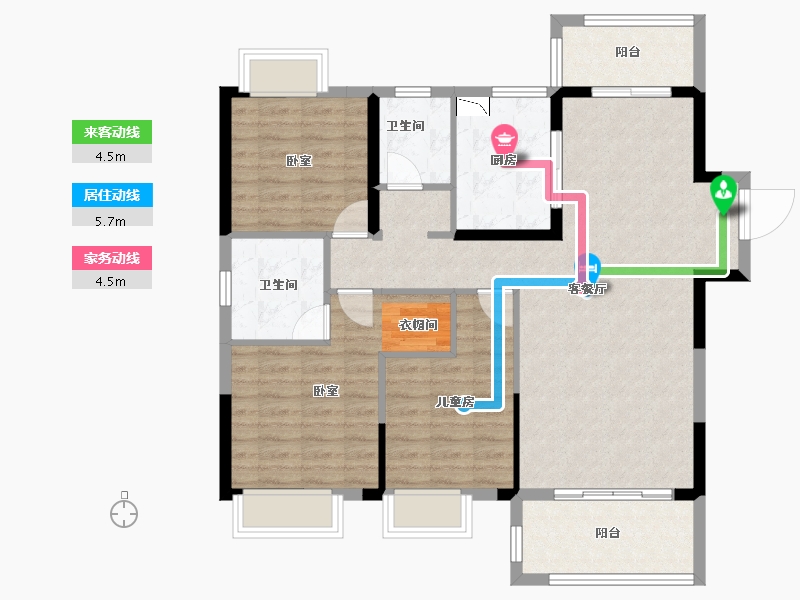 湖北省-孝感市-安陆水岸华府-99.71-户型库-动静线