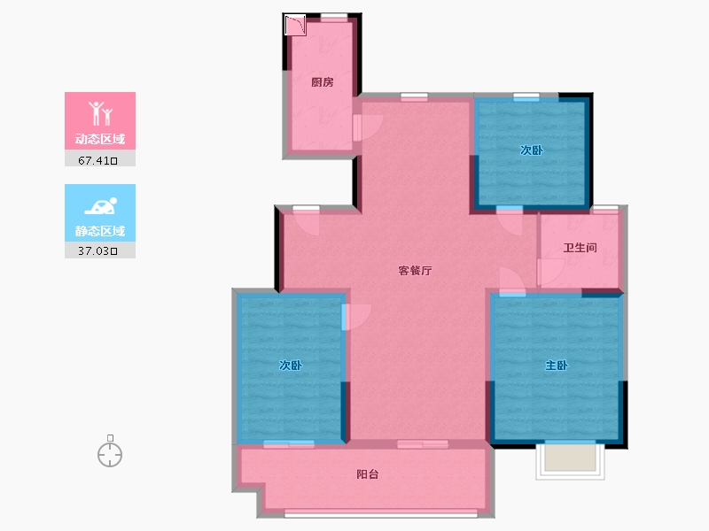 山东省-临沂市-城投·华皓城-93.00-户型库-动静分区