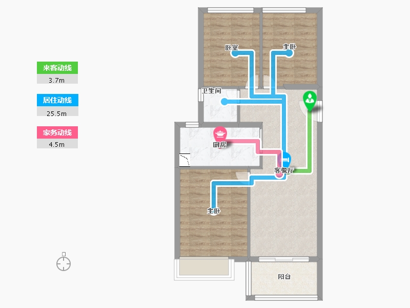 福建省-厦门市-保利住宅第5湾-68.00-户型库-动静线