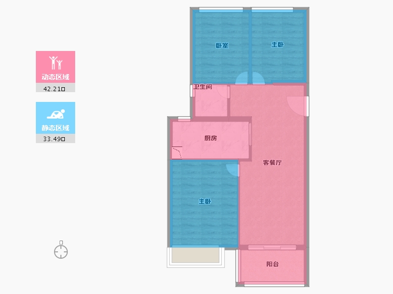 福建省-厦门市-保利住宅第5湾-68.00-户型库-动静分区