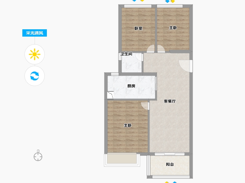 福建省-厦门市-保利住宅第5湾-68.00-户型库-采光通风