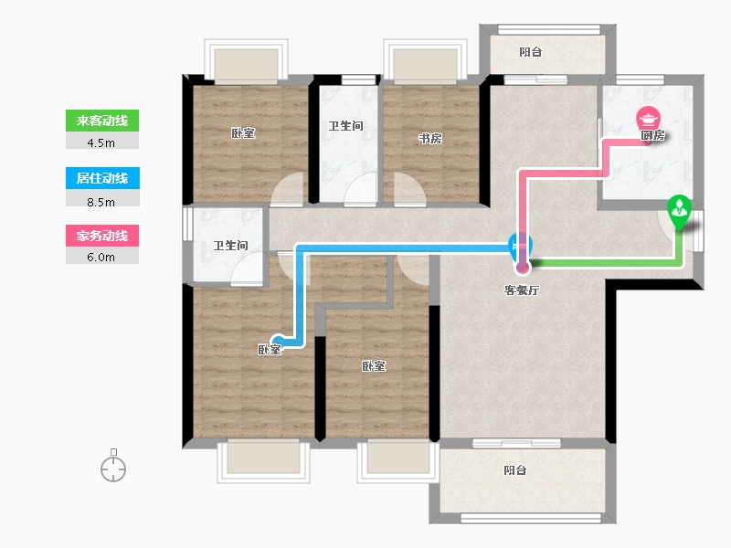 湖北省-孝感市-安陆水岸华府-97.31-户型库-动静线