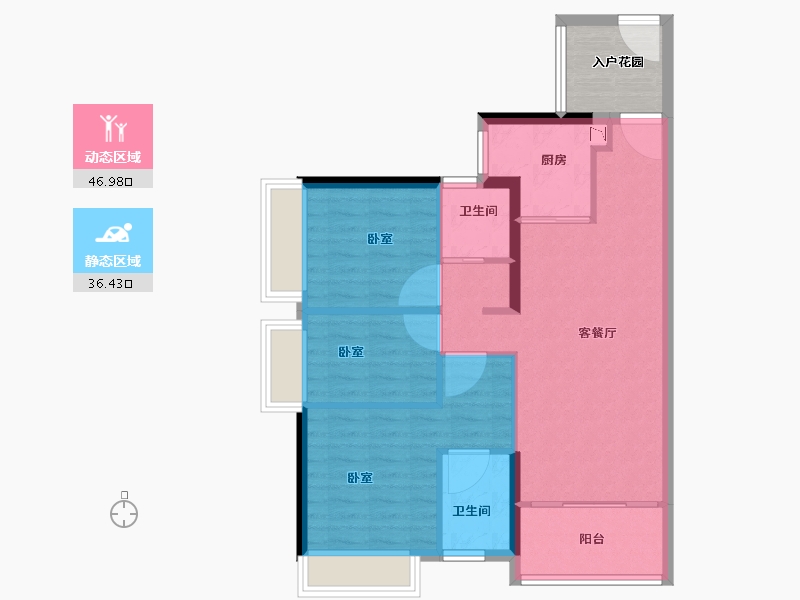 广东省-广州市-保利罗兰国际-80.01-户型库-动静分区