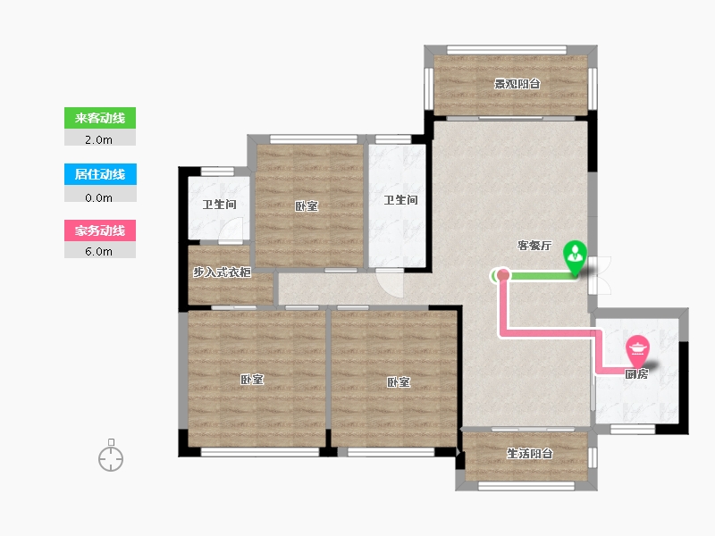 湖南省-邵阳市-中央豪庭-96.94-户型库-动静线