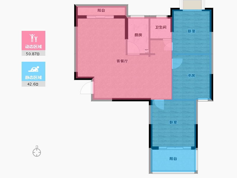 湖北省-武汉市-荷风雅居二期-84.72-户型库-动静分区