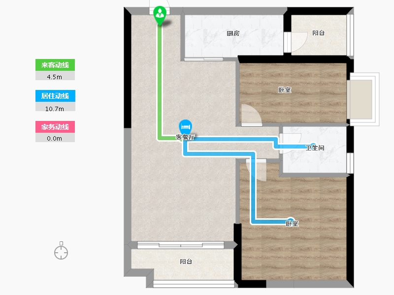 广东省-广州市-锦绣一方-60.00-户型库-动静线