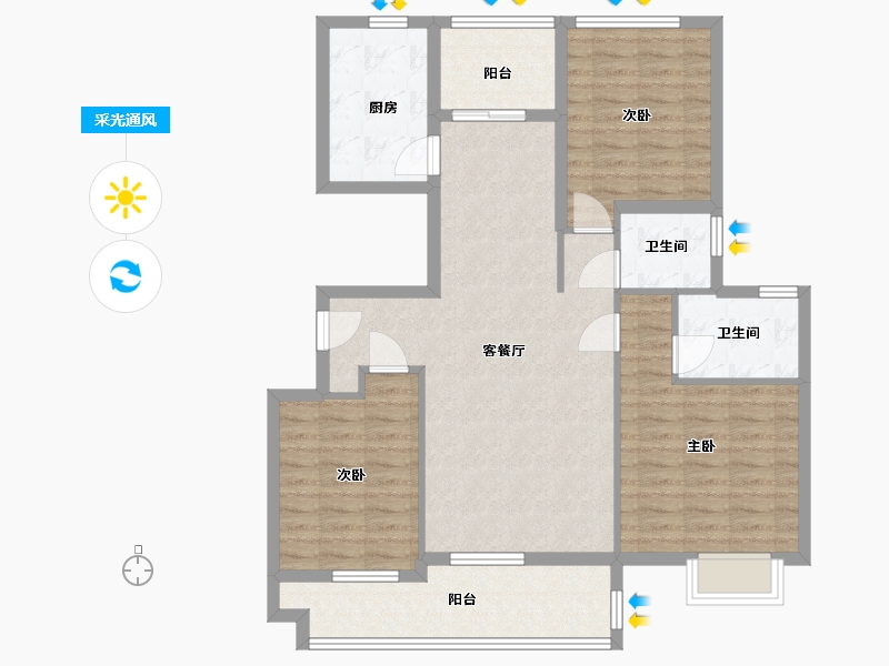 山东省-临沂市-沂河一英里-103.00-户型库-采光通风