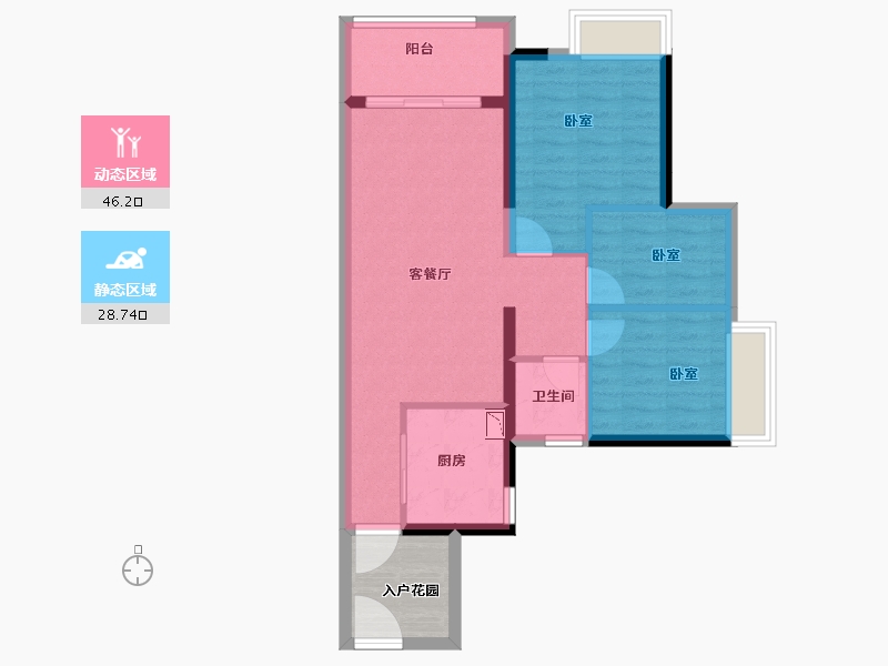 广东省-广州市-保利罗兰国际-72.00-户型库-动静分区