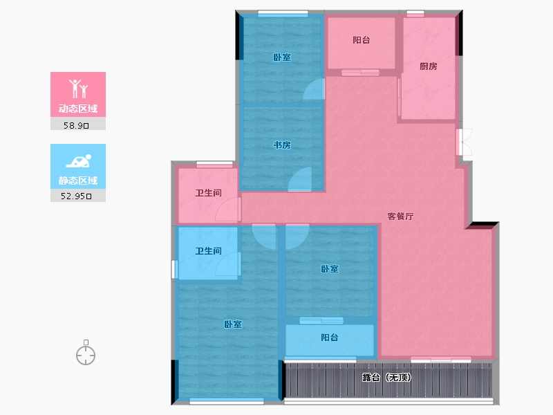 河南省-开封市-宝业龙湖御城-109.00-户型库-动静分区