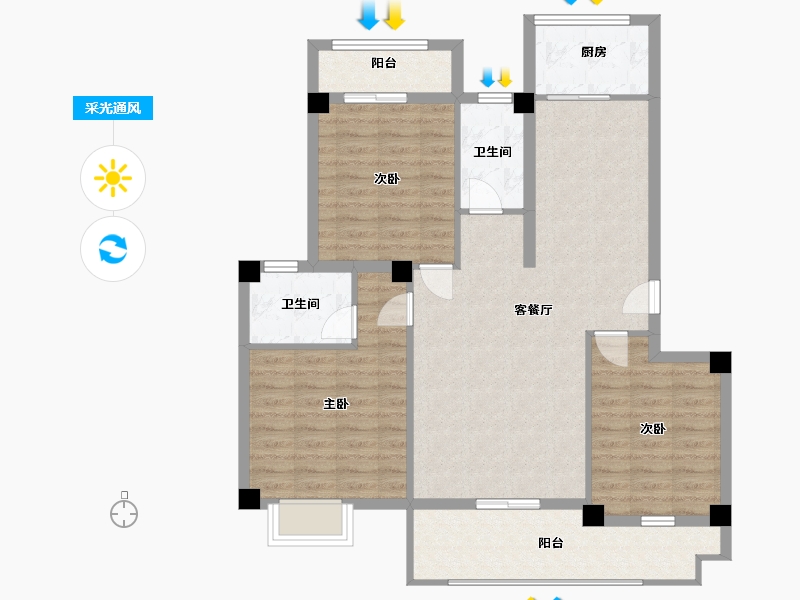 山东省-临沂市-沂河一英里-100.01-户型库-采光通风